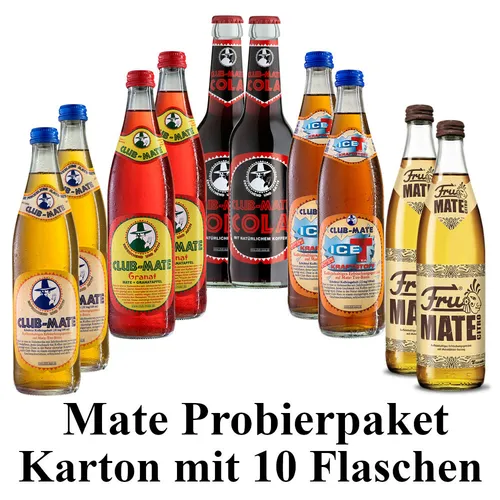 Mate Probierpaket 10 Flaschen inkl. Mehrweg Pfand