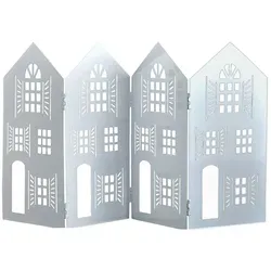 Häuserzeile Aufsteller Lichthaus Weihnachtsdeko Dobli Weiss