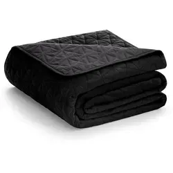 RESTILO Tagesdecke 260x280 cm Schwarz in schwarz von RESTILO