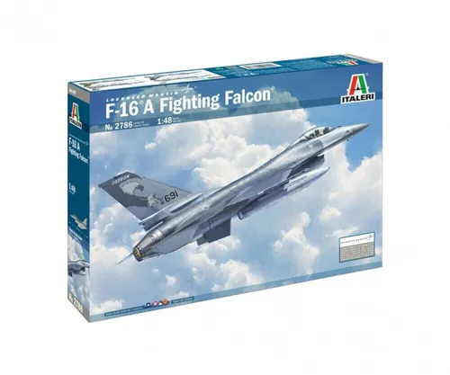 Italeri IT2786 F-16A Fighting Falcon Modellbausatz - Luftfahrt-Modellbausätze, detailgetreuer Plastikbausatz im Maßstab 1:48 mit exakter Passgenauigkeit und einfacher Montage durch bebilderte Anleitung.