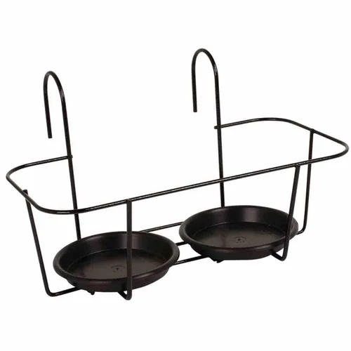 JARDIFER Haken-Blumentopfhalter 2 Töpfe klein, schwarz von JARDIFER