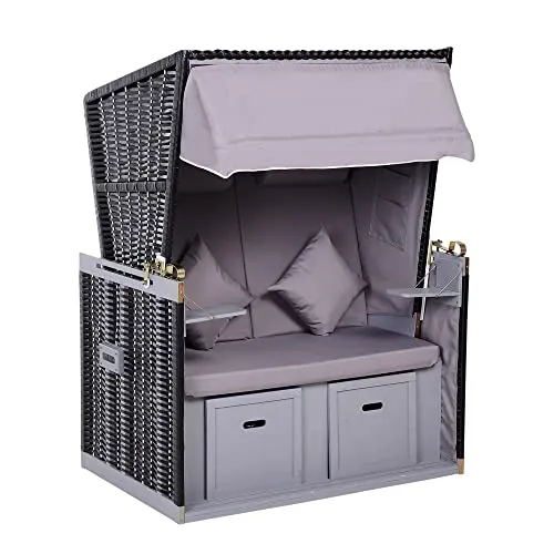 Outsunny Strandkorb Volllieger von Outsunny