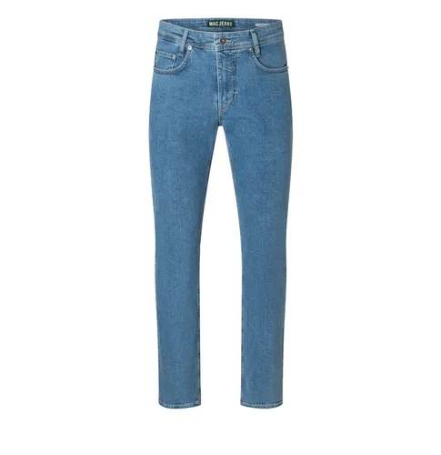 MAC Straight-Jeans Arne - Pflegeleichte Stretch-Jeans in Light Indigo - Jeans in gepflegter Optik mit 97% Baumwolle und 3% Elasthan für optimalen Komfort. Ideal für den casual Look, Größe 36.