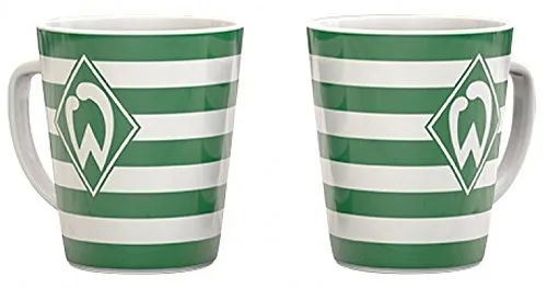 SV Werder Bremen, Kaffeetasse, Kaffeebecher Streifen 0,3l. in grün von Werder Bremen