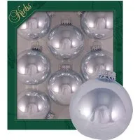 Krebs Glas Lauscha Weihnachtskugeln Uni-Design Aureline Grau 7cm