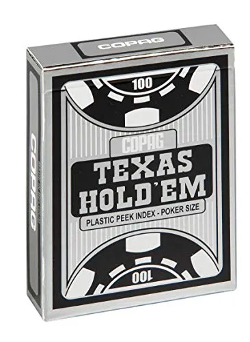 Cartamundi Texas Holdem Silver peek Index czarne