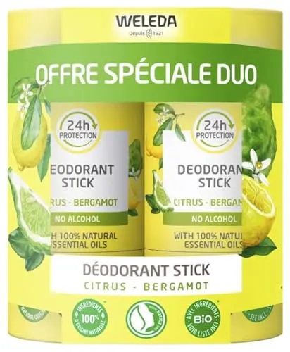 Weleda Deostick Citrus Bergamotte, 2er Pack (2 x 50 g)
