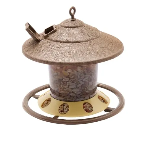 PAGEN® Vogelfutterhaus zum Aufhängen – Vogelfütterer Wildvögel wetterfest – Vögel Futterspender zum Aufhängen aus robustem Kunststoff – Futterstation für Garten und Balkon – Höhe 19 cm, Ø 18 cm 3