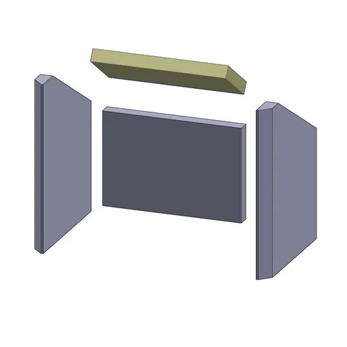 Heizgasumlenkplatte 330 x 142 x 30 mm (Vermiculite) passend für Faber **