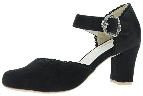 Andrea Conti Damen 3005715 Pumps, Schwarz, 36 EU - Damen-Pumps aus edlem Ziegenvelours, bieten luxuriöse Optik und hohen Tragekomfort. Ideal für Trachtenlooks, mit rutschfester Sohle für sicheren Halt auf Festen.