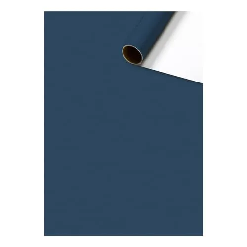 Geschenkpapier - Röllchen - 70cm x 10m - Blau - Kurzrolle - Uni Plain - Verbraucherrolle