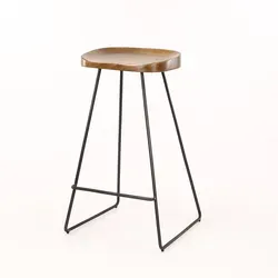 Barhocker Set Akazienholz ohne Lehne, 4er-Set mit stabilen Metallbeinen - Modernes Barhocker-Set aus hochwertigem Akazienholz für ein harmonisches Wohnambiente. Die pflegeleichten Hocker sind ideal für gesellige Abende und bieten durch ihre stabile Bauweise bis zu 125 kg Belastbarkeit.