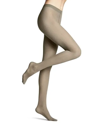 FALKE Damen Strumpfhose Lullaby 20 DEN W Ti transparent gemustert 1 Stück, Braun Shitake 5182, S-M