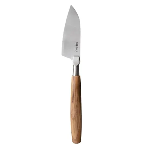 BOSKA Hartkäse Messer Oslo Nr.6 / ein echter Blickfang/Edelstahl/Holz/Braun/Silber / 205 x 30 x 15 mm