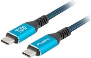 LANBERG KABEL USB-C M/M USB4 2.0M 240W 8K 60HZ SCHWARZ/BLAU