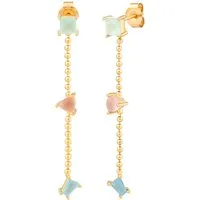 cai Ohrhänger 925 Silber vergoldet mit Pastellsteinen in gold von caï