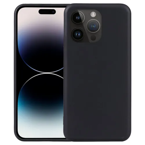Für Apple iPhone 15 Pro Max Silikon TPU Schutz Handy Hülle Tasche Cover Schwarz