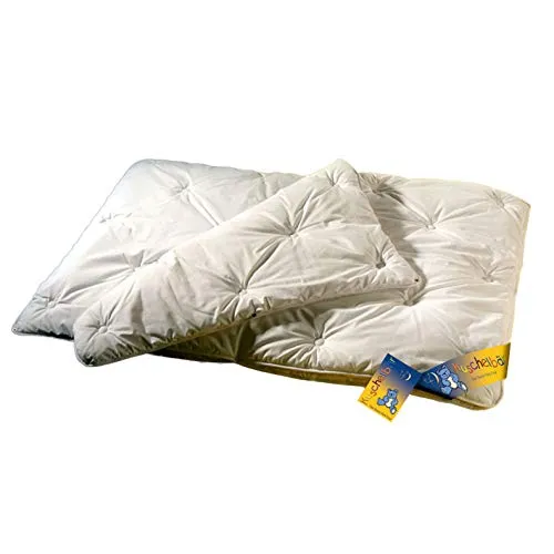 Walburga Kuschelbär Vier-Jahreszeiten-Steppbett für Kinder 100x135 cm - Bettdecken-Set für ganzjähriges Wohlfühlen, bestehend aus leichtem Sommer- und warmem Herbst-/Frühlingssteppbett, allergieneutral und Öko-Tex zertifiziert.