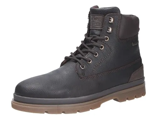 RIEKER Schnürstiefelette Glattleder Herren Gr. 47 braun - Wanderschuhe aus hochwertigem Glattleder mit Lammwolle für besten Komfort. Ideal für den Alltag, mit perfekter Anpassung durch Reißverschluss und Schnürung.
