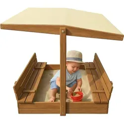 Sonnenschirm für Sandkasten 120 cm – Holzsandkasten für Kinder