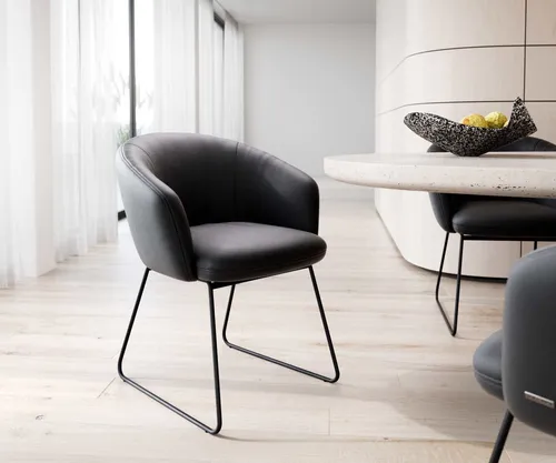 DELIFE Esszimmerstuhl Caja-Flex mit Armlehnen in schwarz von Delife