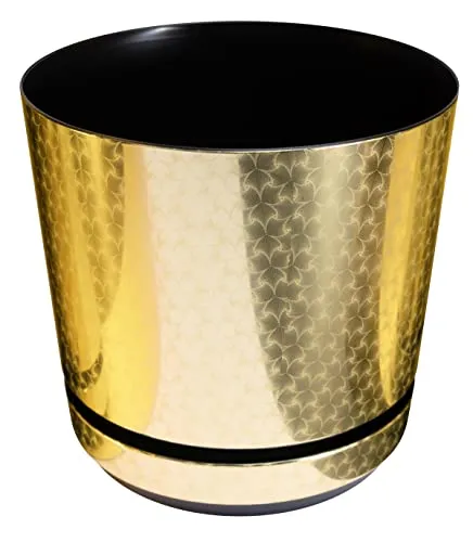 KORAD Blumentopf mit untersatzer in gold von KORAD