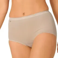 Sloggi 3P Basic Maxi Beige Baumwolle 58 Damen - Funktionsunterwäsche mit maximalem Alltagskomfort. Weiches Baumwoll-Elasthan-Material für perfekten Tragekomfort und einen hohen Bund, der jeder Figur schmeichelt.