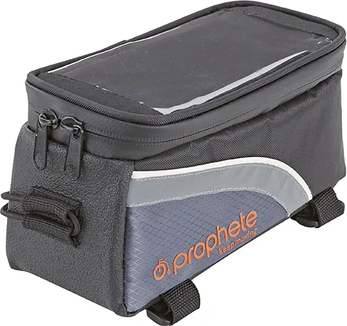 Prophete Fahrradtasche Rahmentasche 1,5L mit wasserdichtem Smartphone-Fach, kompatibel bis 5,5 Zoll, wasserabweisend, mit Kopfhörer-Ausgang
