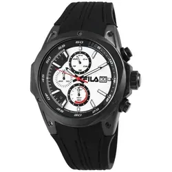 FILA Herrenuhr mit Silikonarmband - Schwarz