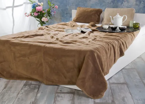 Wolldecke Wolldecke (Bettdecke) Schoko aus 90% Schurwolle und 10% Kamelhaar, Wohnen und Accessoires GmbH & Co. KG