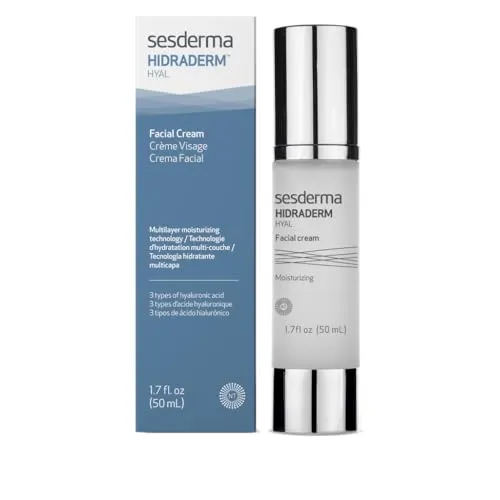 Sesderma | Hidraderm Hyal Feuchtigkeitscreme | Gesichts-Feuchtigkeitspflege | 3 Arten von Hyaluronsäure | Maximale Hydratation | Schnell Einziehende Feuchtigkeitscreme | 50 ml