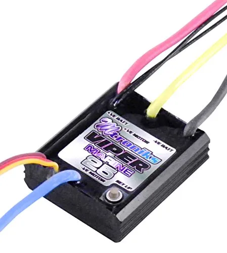 Carson 500906261 - Fahrregler Viper Marine 25, 6-12 V - Zubehör für Funktionsmodell-Bausätze, 100% wasserdicht mit Failsafe und 1,5A Steuerung für vorwärts/rückwärts Betrieb, ideal für anspruchsvolle Modellbauer.