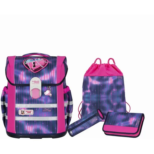 McNeill Set ERGO MAC, 4tlg. PEARL - Schulranzen Set mit ergonomischem Design, inklusive Ranzen, Sportschuhbeutel und gefülltem Mäppchen. Der magnetische Schnappverschluss und das Smartflex Tragesystem bieten höchsten Komfort und Sicherheit auf dem Schulweg.