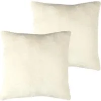 Bestlivings Kissenhülle Kuschel Kissenbezug mit Reißverschluss 60 x 60 cm Champagner 2er Pack