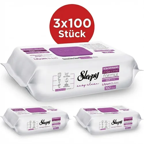 Sleepy Oberflächenreinigungstücher Orchid Garden 3er  + Reiniger