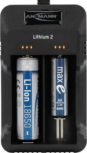 ANSMANN Lithium 2 Ladegerät für Li-Ion und NiMH Akkus von Ansmann