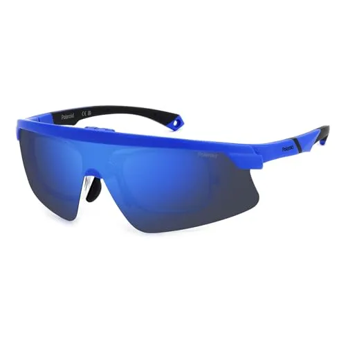 POLAROID SPORT Brille PLD 7056/CI/S Größe 99-01 mm Matt Blau/Eye size: 99 - Bridge size: 01