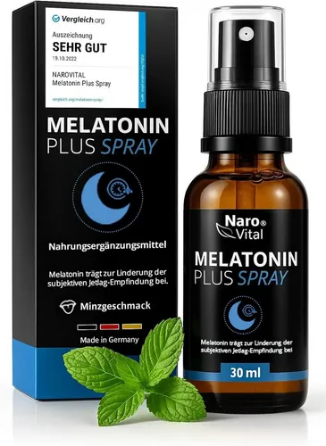NaroVital Melatonin Einschlafspray Hochdosiert 60 Sprühstöße