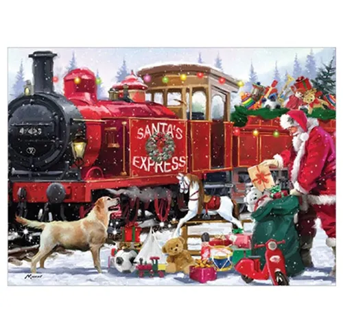 Otter House Puzzle Weihnachtsmann unterwegs, Puzzleteile