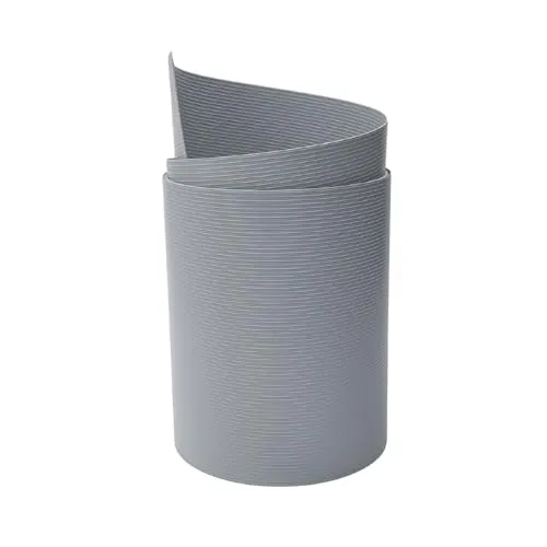 zaun|zu® Rille Maxi Einzelstreifen 2 Meter x 24cm | Sichtschutzstreifen PP für Doppelstabmatten UV-beständiger Sichtschutz | Zaunblende Made in Germany Fenstergrau 2,05m
