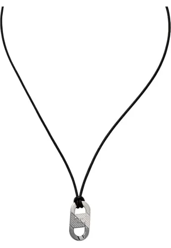 Emporio Armani Herren-Edelstahl-Halskette mit Karabinerverschluss - Ketten für Herren, aus hochwertigem Edelstahl mit edlem mattem Finish und sicherem Karabinerverschluss für stilvolle Akzente.