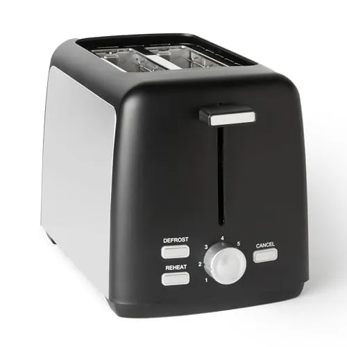 Amazon Basics 2 Scheiben Toaster mit 7 Bräunungsstufen in schwarz von Amazon