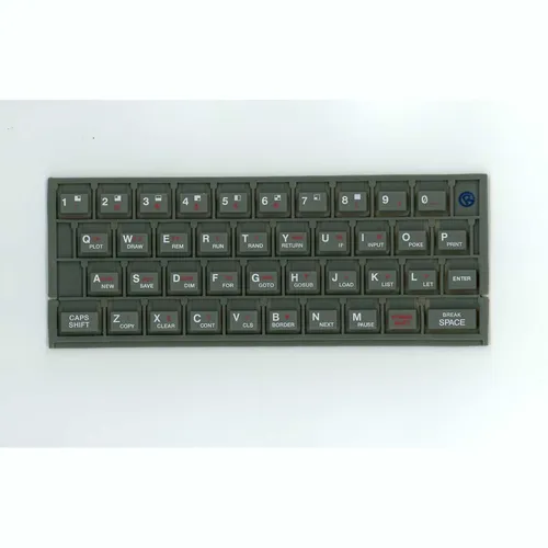 Produktbild Gummimatte Tastatur grau für Sinclair ZX Spectrum 16k / 48k Retro Neu