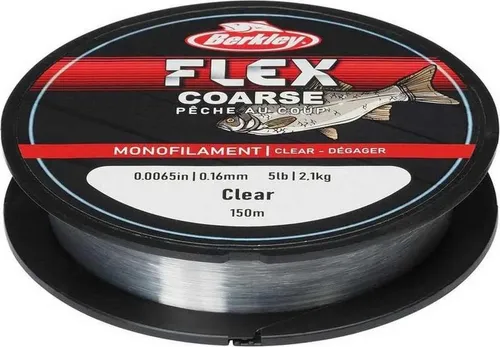 Berkley Flex SS-monofile-Friedfischschnüre – stark, wenig Drall, leicht zu knoten, sehr abriebfest, salzwasserfest – perfekt für den Friedfischangler!, farblos