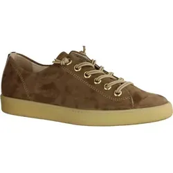 Paul Green 5452-129 Damenschuhe Sneaker – Elegante Braun-Leder-Sneaker - Stylischer Damensneaker von Paul Green in Braun mit praktischer elastischer Schnürung. Hochwertiges Leder sorgt für Komfort und Langlebigkeit, ideal für modebewusste Frauen.