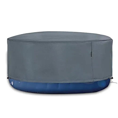 Whirlpool Outdoor Abdeckung, Round Pool Cover, Winterabdeckplane Poolabdeckung, Ø D200xH85 cm, Grau