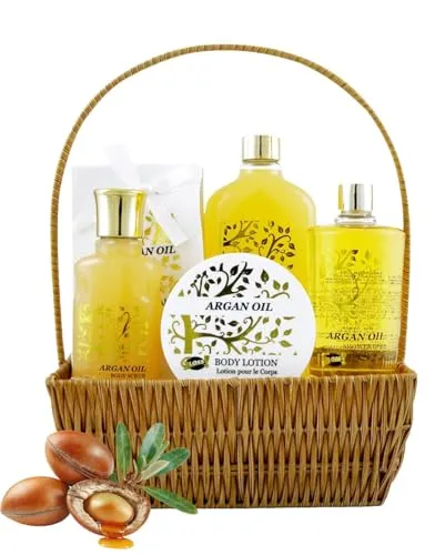 GLOSS ! Argan-Badeset – Weihnachtsgeschenkset – Geschenkidee für Frauen, Geburtstag, Lehrerin, Valentinstag, Muttertag – Wohlbefinden & Entspannung - PANIER