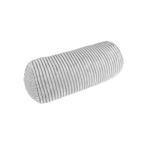 Bookiepad Nackenrolle Cozy Shara – Komfortables Lese-Accessoire in Grau - Kissen für maximalen Komfort: Ergonomische Nackenrolle aus Cord bietet Unterstützung für Rücken und Nacken, ideal zum Lesen, Arbeiten oder Entspannen.