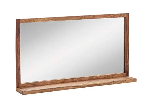 Woodkings Sydney Bad Spiegel 105x60 cm mit Ablage in braun von Woodkings