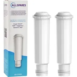AllSpares Wasserfilter (x2) geeignet für u.a. Krups Espressomaschinen - Silber/Schwarz